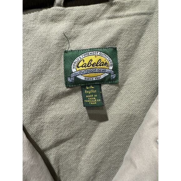 Cabela’s Men’s Jacket Collar Corduroy Tan Button Up Hunting - Picture 3 of 5